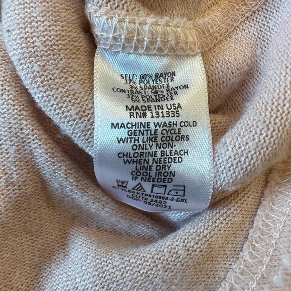 Evereve Pink Mac V Neck Pullover- Large - Picture 2 of 4